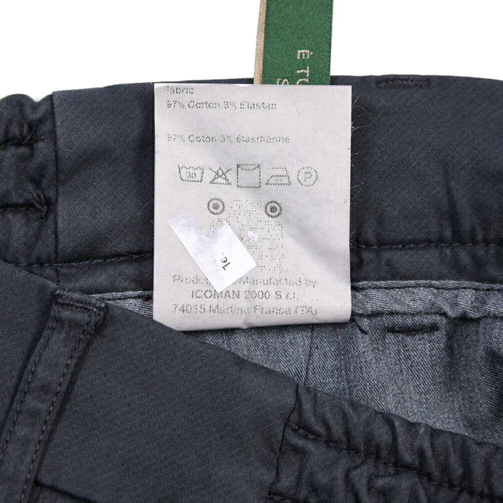 BERWICH “MORELLO ELAX-GD” ストレッチコットン ノータックチノパンツ