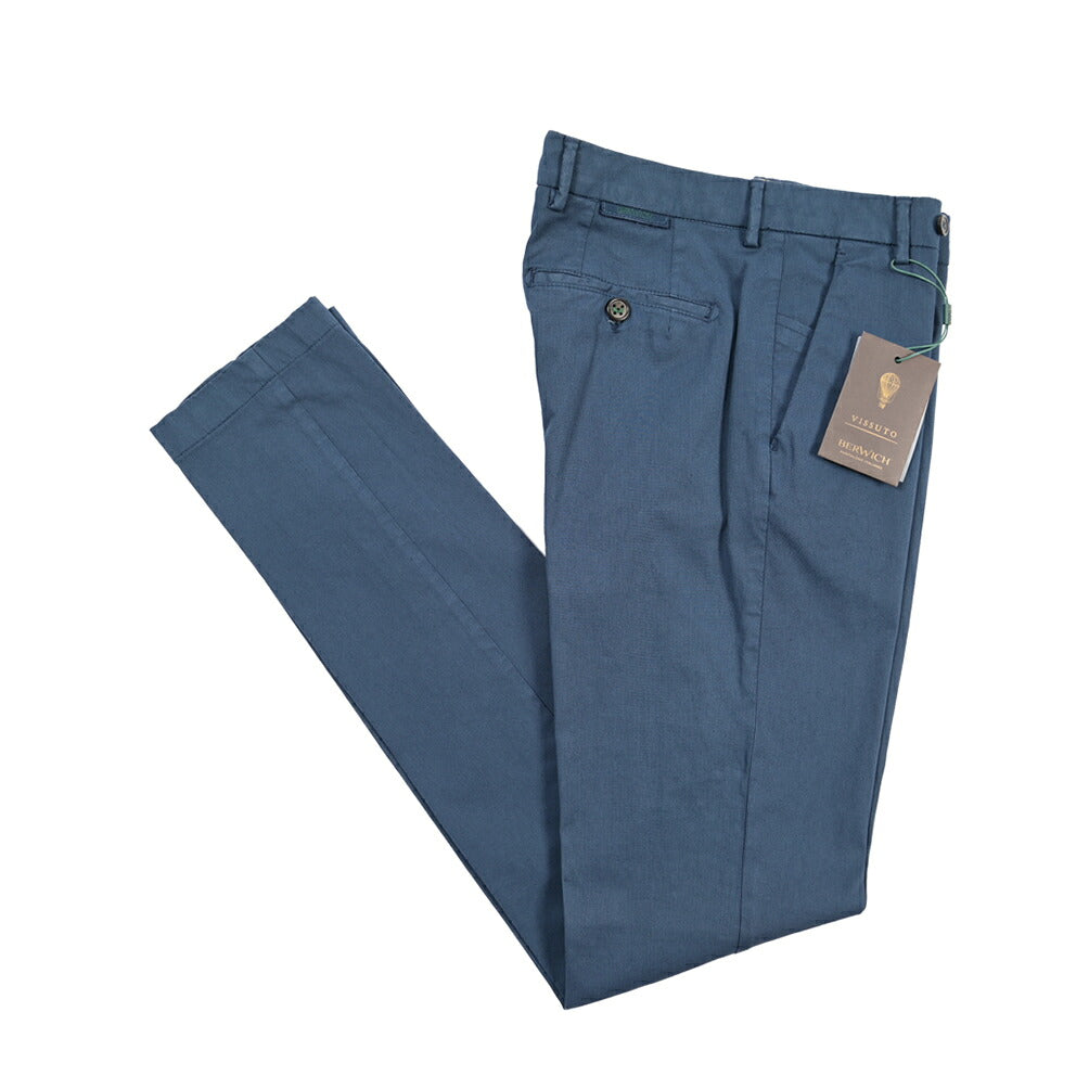 BERWICH “MORELLO-GD” ストレッチコットン ノータックチノパンツ