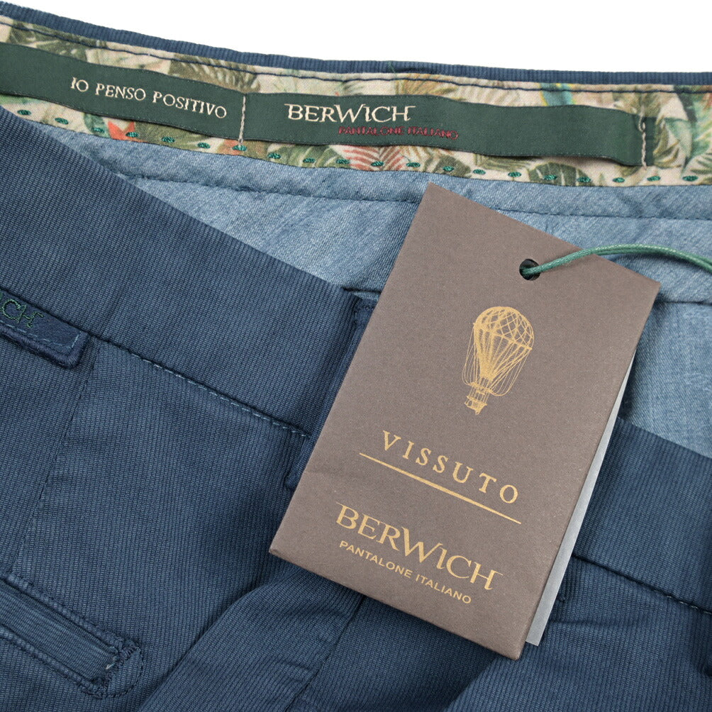 BERWICH “MORELLO-GD” ストレッチコットン ノータックチノパンツ