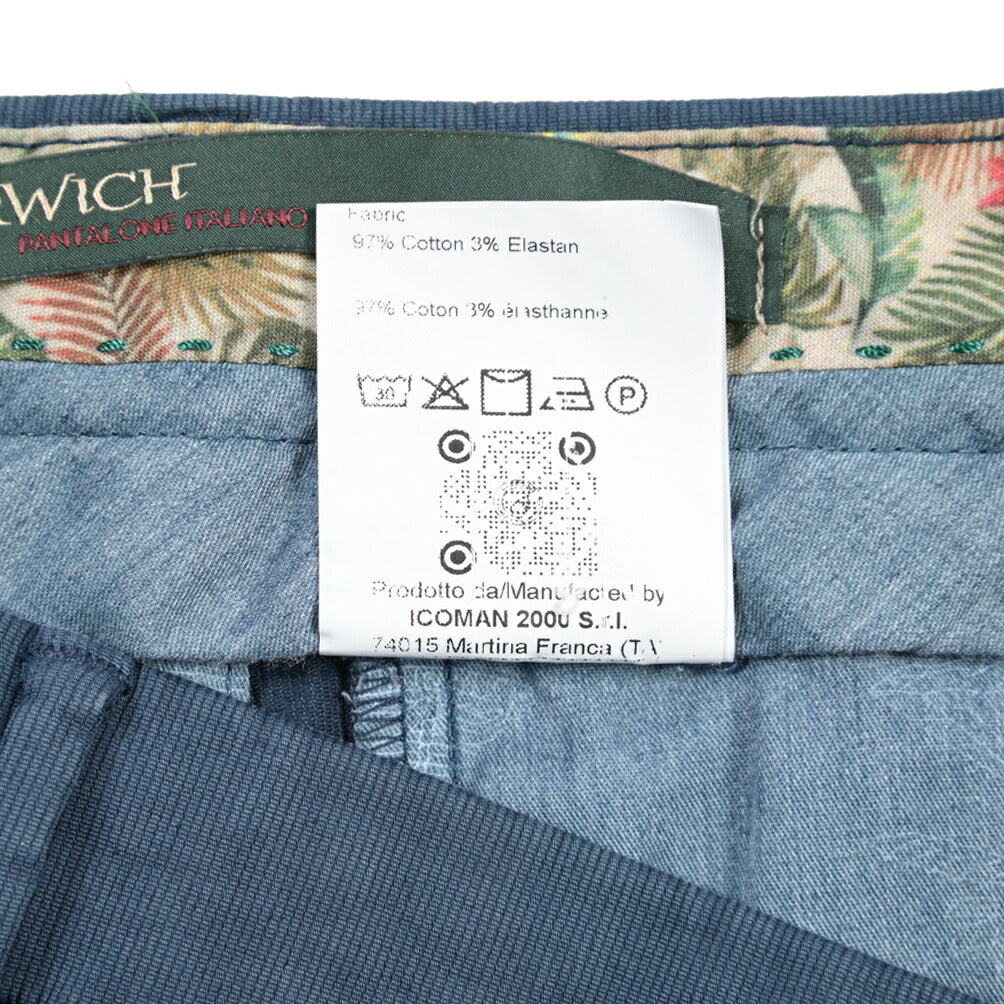 BERWICH “MORELLO-GD” ストレッチコットン ノータックチノパンツ
