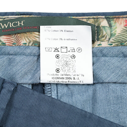 BERWICH “MORELLO-GD” ストレッチコットン ノータックチノパンツ