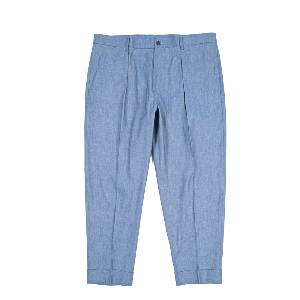SUMMER SALE｜BERWICH “CHIAIA” リネン混コットン ワンタックパンツ