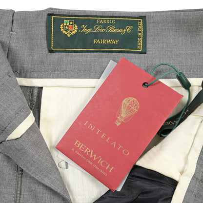 SUMMER SALE｜BERWICH “RETRO GURKHA” ヴァージンウール100% ワンタックベルトレススラックス / Loro Piana製生地 (FAIRWAY)