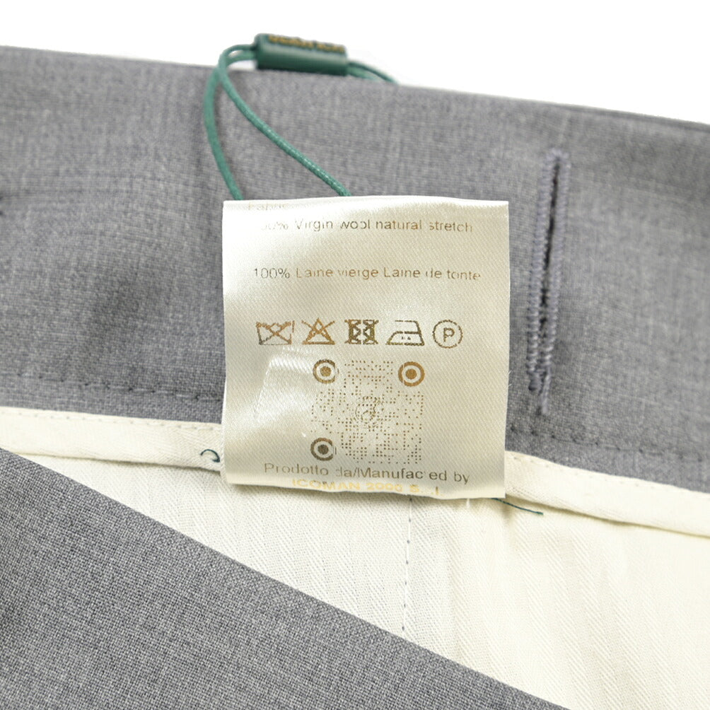 SUMMER SALE｜BERWICH “RETRO GURKHA” ヴァージンウール100% ワンタックベルトレススラックス / Loro Piana製生地 (FAIRWAY)