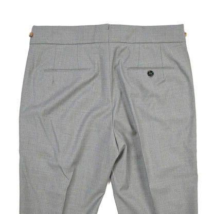 SUMMER SALE｜BERWICH “RETRO GURKHA” ヴァージンウール100% ワンタックベルトレススラックス / Loro Piana製生地 (FAIRWAY)