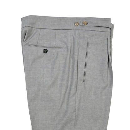 SUMMER SALE｜BERWICH “RETRO GURKHA” ヴァージンウール100% ワンタックベルトレススラックス / Loro Piana製生地 (FAIRWAY)