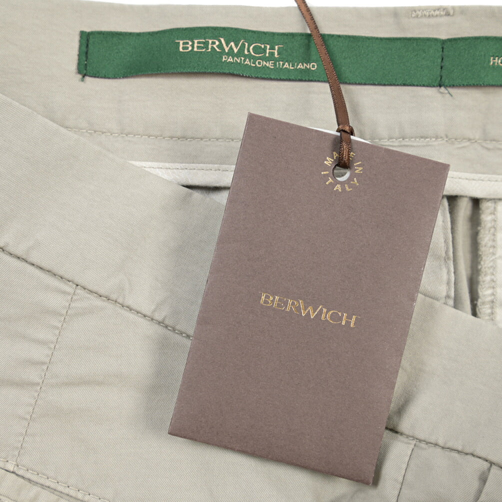 SUMMER SALE｜BERWICH “DAB FF CROP-GD” ストレッチコットン ノータックチノパンツ