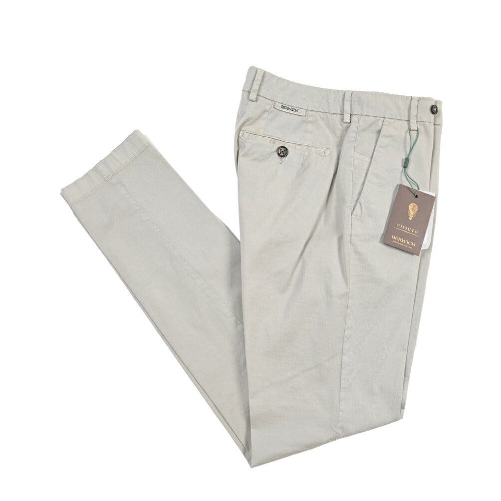 SUMMER SALE｜BERWICH “MORELLO-GD” ストレッチコットン ノータックチノパンツ