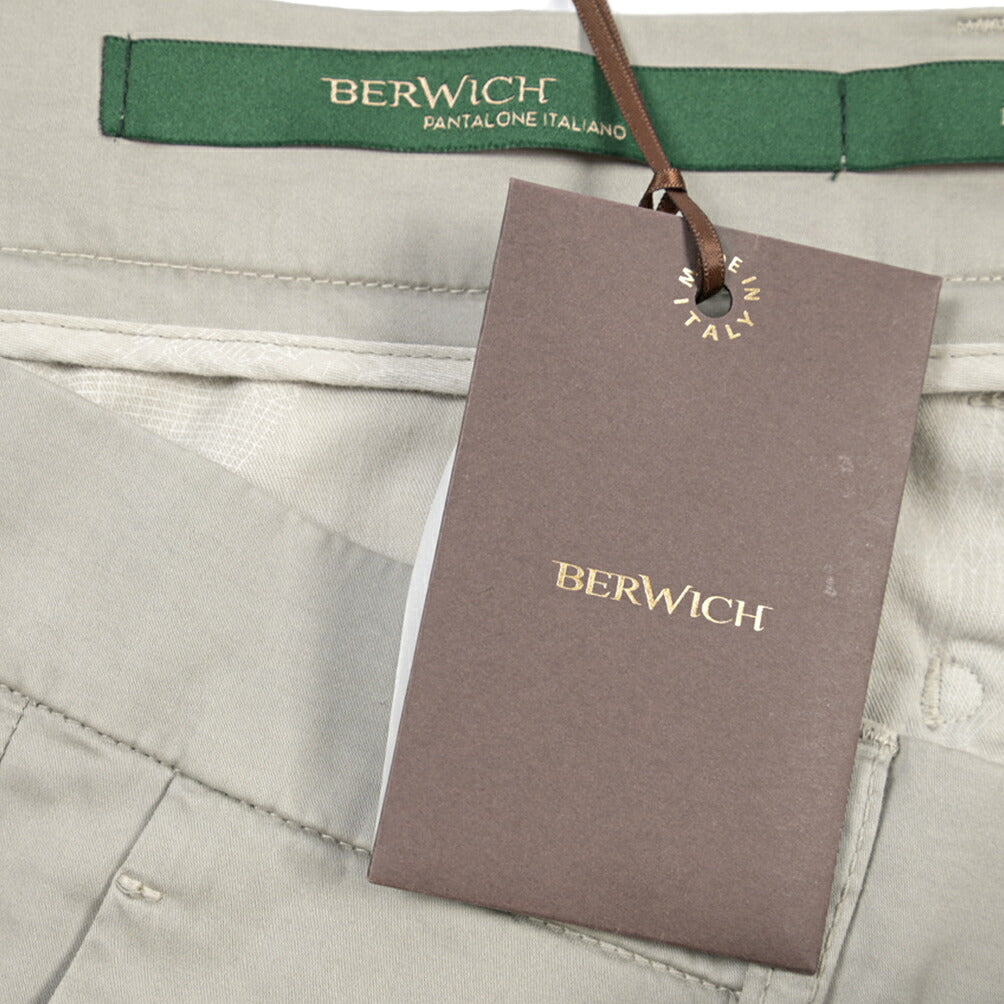 SUMMER SALE｜BERWICH “DAB FF CROP-GD” ストレッチコットン ノータックチノパンツ