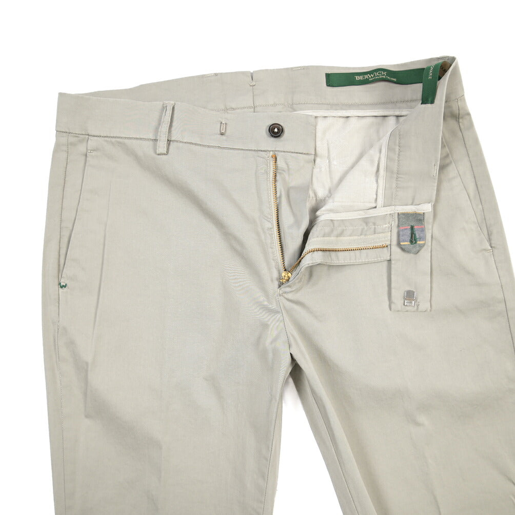 SUMMER SALE｜BERWICH “DAB FF CROP-GD” ストレッチコットン ノータックチノパンツ