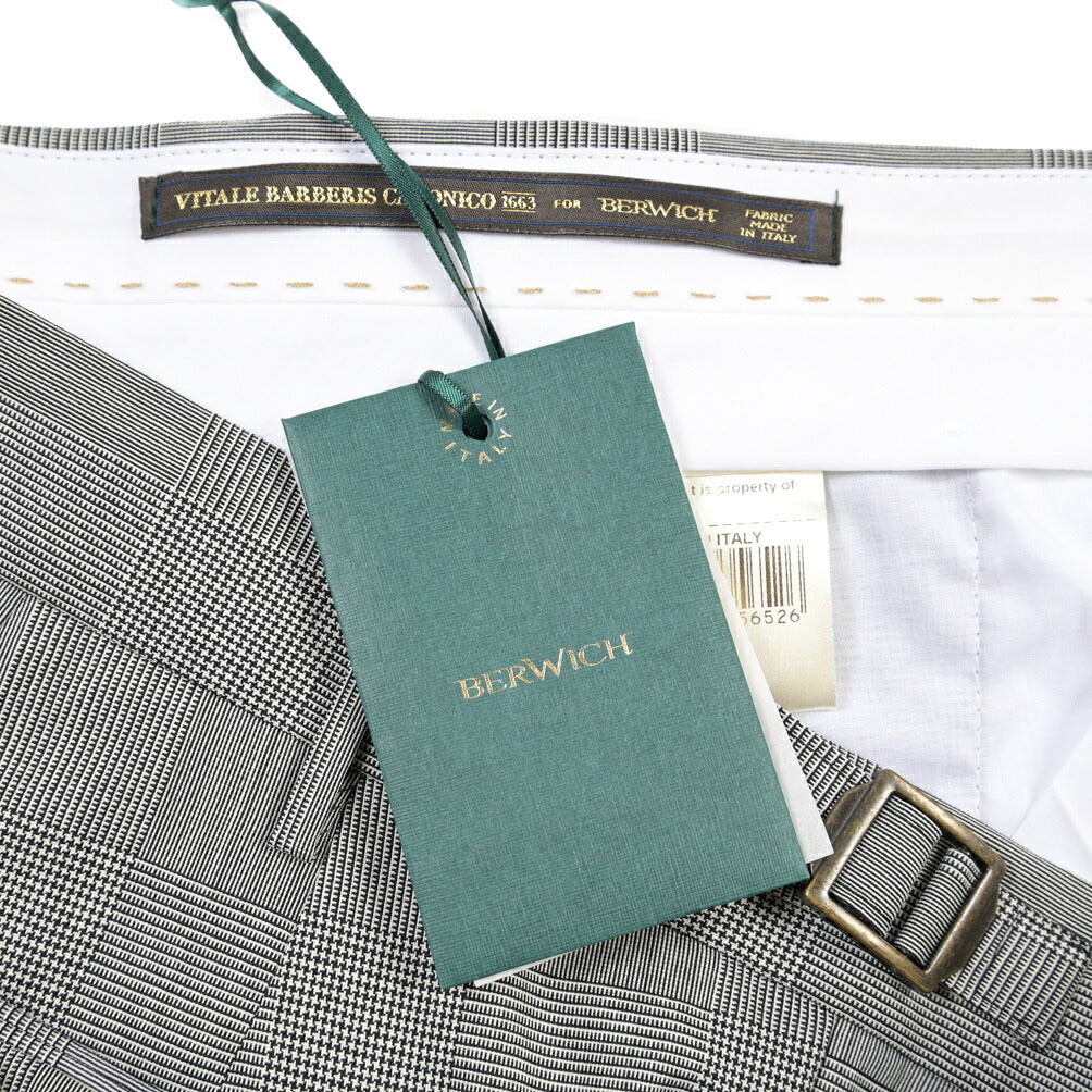 SUMMER SALE｜BERWICH “RETRO 1P” ウール100% ワンタックスラックス / CANONICO製生地