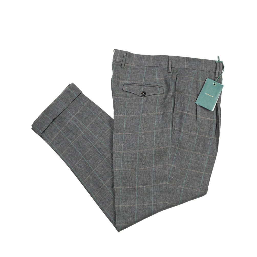 SUMMER SALE｜BERWICH “NEGRONI LUX” リネン100% ツータックスラックス