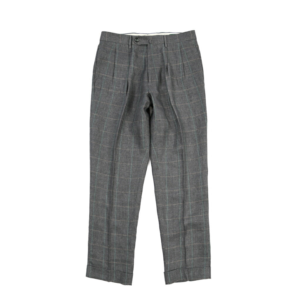 SUMMER SALE｜BERWICH “NEGRONI LUX” リネン100% ツータックスラックス