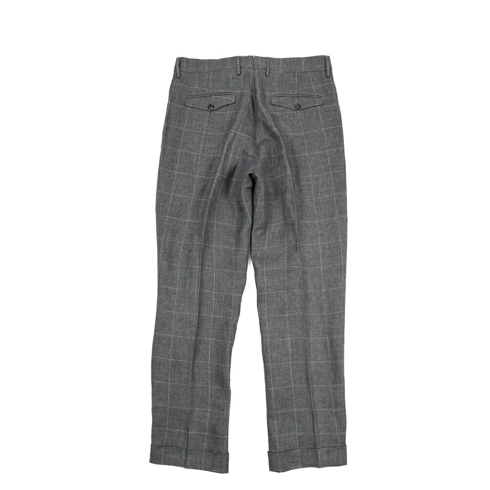 SUMMER SALE｜BERWICH “NEGRONI LUX” リネン100% ツータックスラックス
