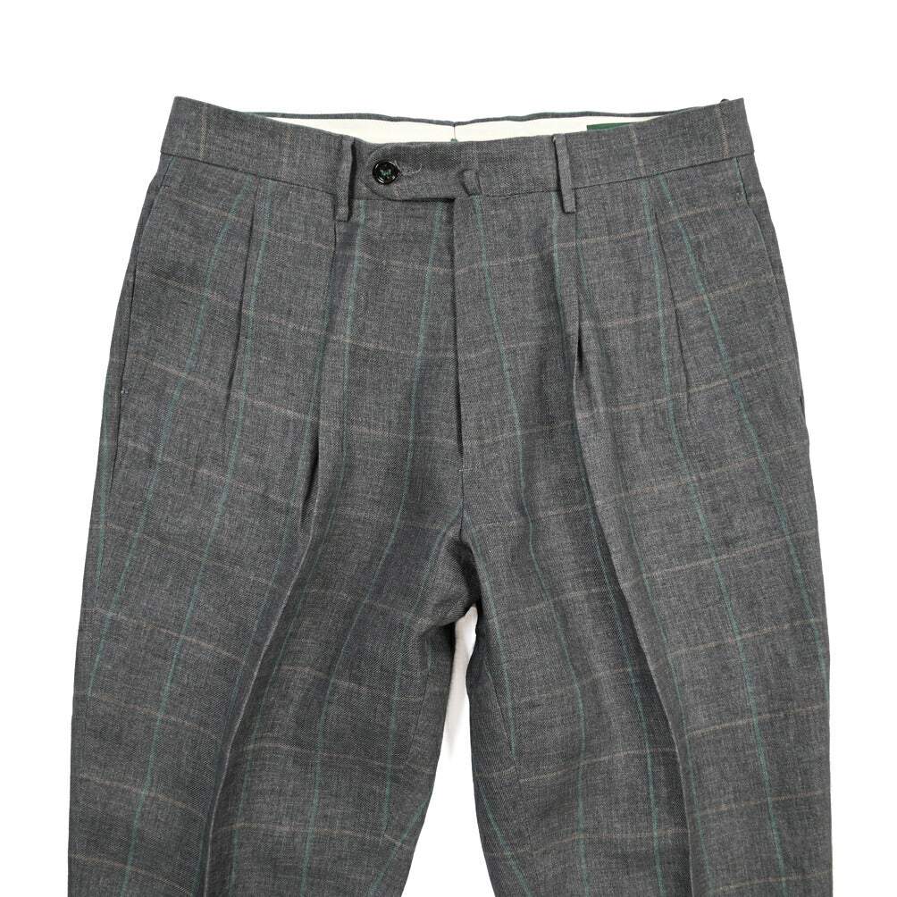 SUMMER SALE｜BERWICH “NEGRONI LUX” リネン100% ツータックスラックス