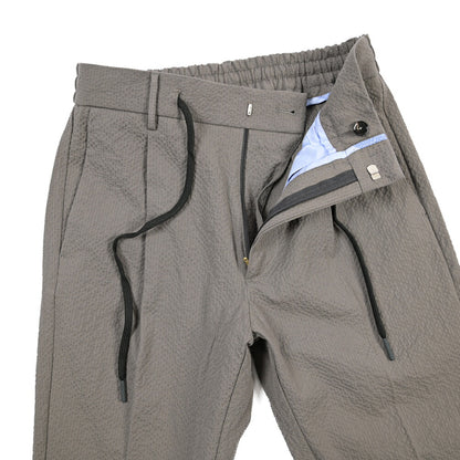 SUMMER SALE｜BERWICH “SPIAGGIA 1P” ストレッチコットン ドローコード付きシアサッカーパンツ