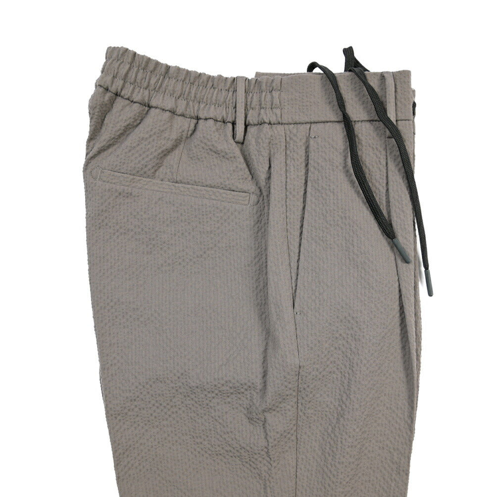 SUMMER SALE｜BERWICH “SPIAGGIA 1P” ストレッチコットン ドローコード付きシアサッカーパンツ