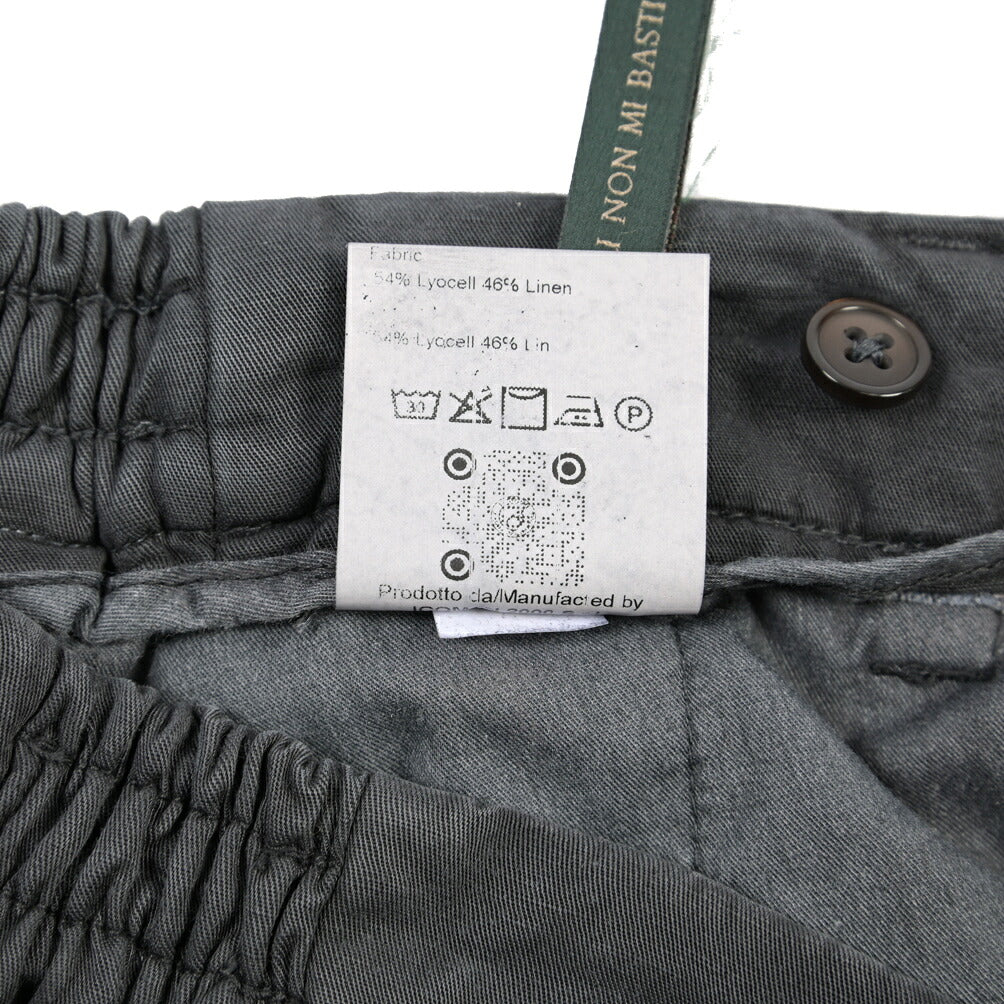 SUMMER SALE｜BERWICH “RETRO ELAX-GD” リヨセル混リネン ワンタックスラックス