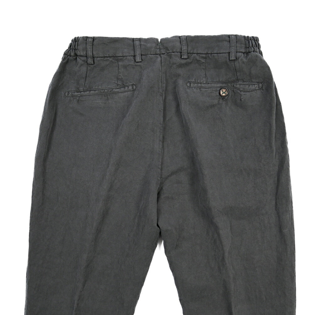 SUMMER SALE｜BERWICH “RETRO ELAX-GD” リヨセル混リネン ワンタックスラックス