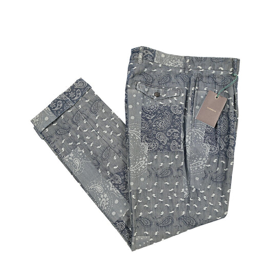 SUMMER SALE｜BERWICH “NEGRONI LUX-GD” コットン100% ツータックパンツ