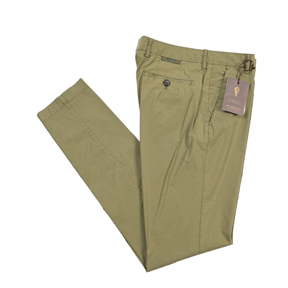 SUMMER SALE｜BERWICH “MORELLO-GD” リヨセル混コットン ノータックパンツ