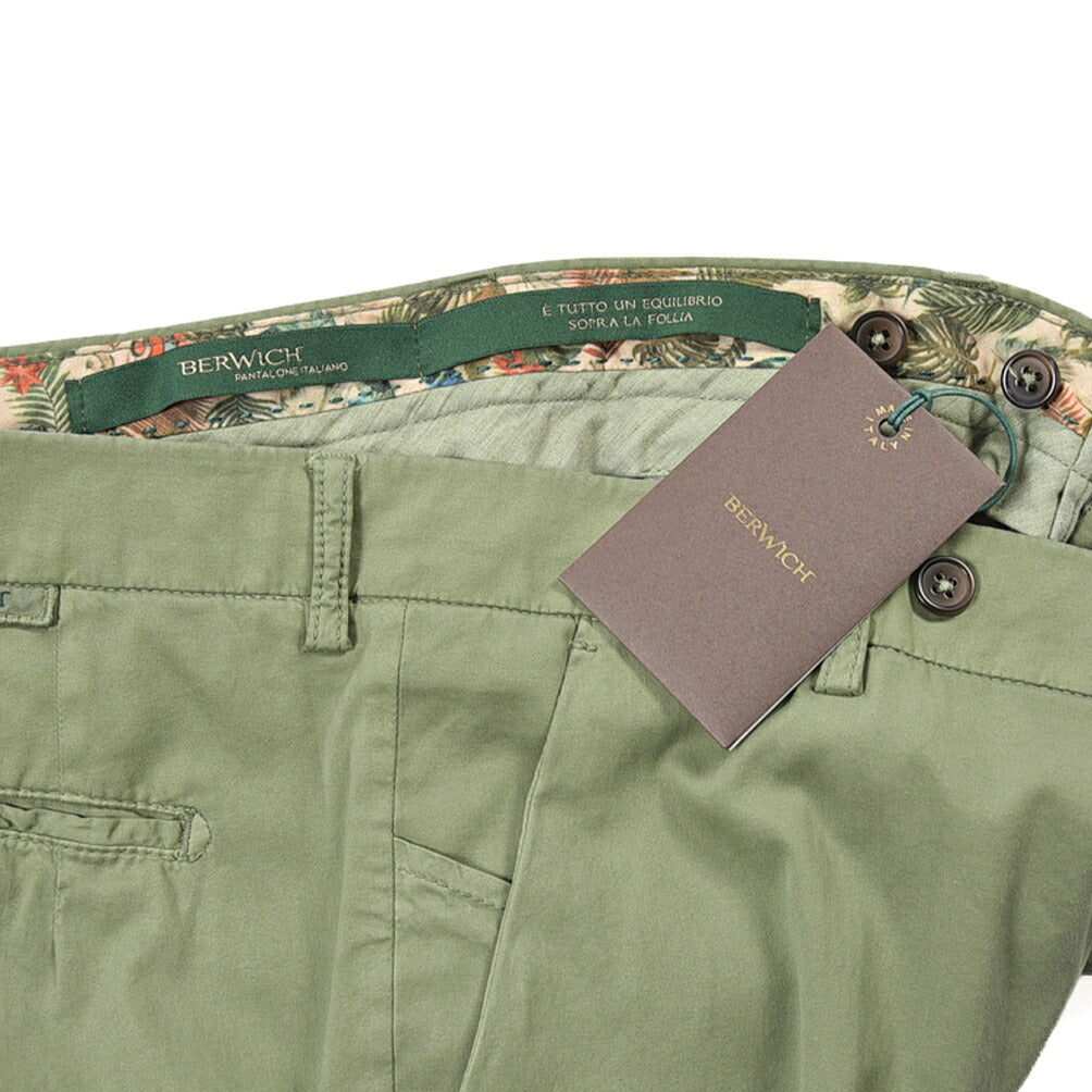 BERWICH “MORELLO-GD” シルク混コットン ノータックスラックス