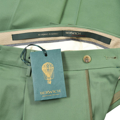 BERWICH “RETRO LONG” ストレッチコットン ワンタックパンツ