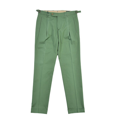 BERWICH “RETRO LONG” ストレッチコットン ワンタックパンツ