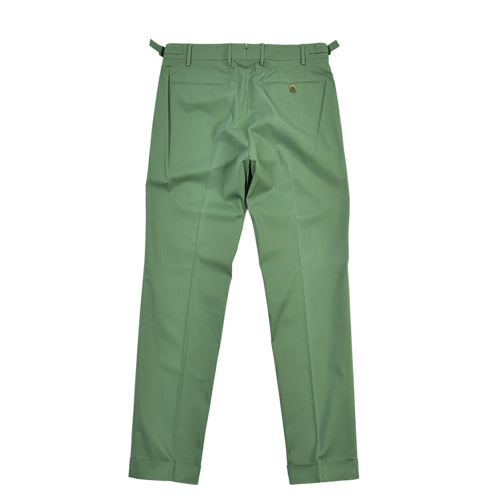 BERWICH “RETRO LONG” ストレッチコットン ワンタックパンツ