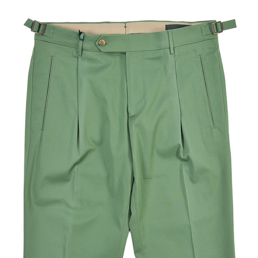 BERWICH “RETRO LONG” ストレッチコットン ワンタックパンツ