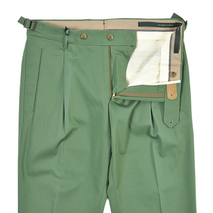 BERWICH “RETRO LONG” ストレッチコットン ワンタックパンツ
