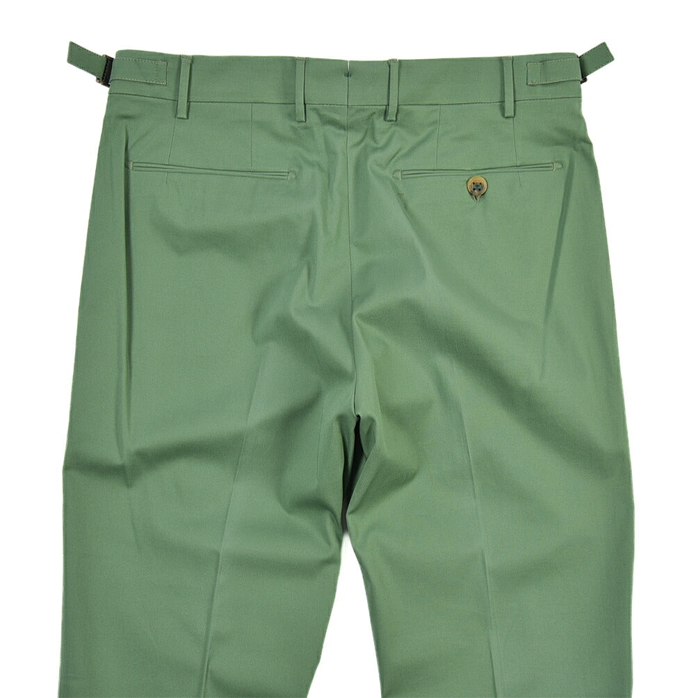 BERWICH “RETRO LONG” ストレッチコットン ワンタックパンツ