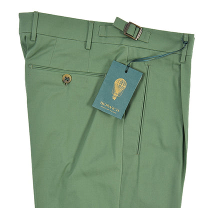 BERWICH “RETRO LONG” ストレッチコットン ワンタックパンツ