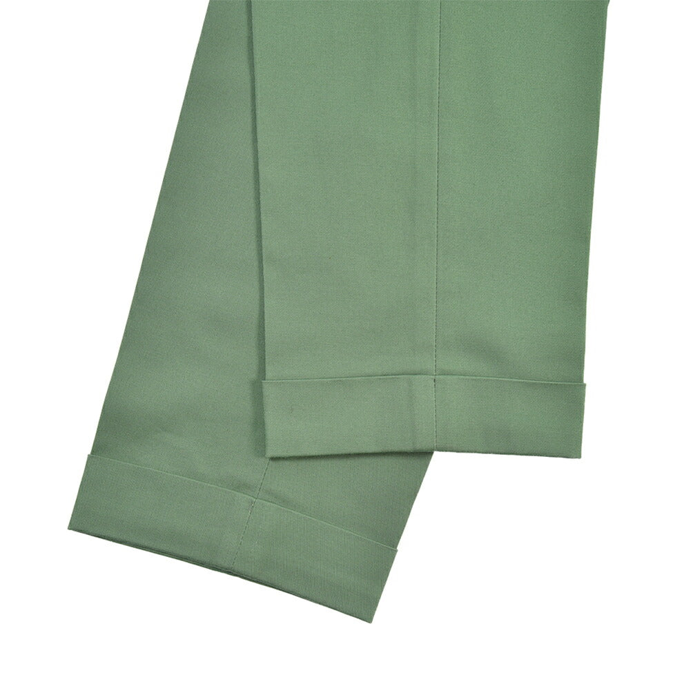 BERWICH “RETRO LONG” ストレッチコットン ワンタックパンツ