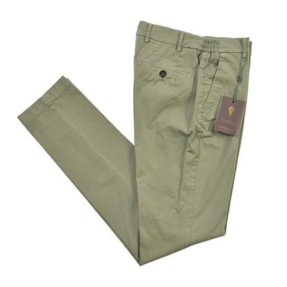 BERWICH “MORELLO ELAX-GD” ストレッチコットン ノータックチノパンツ