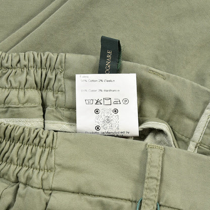 BERWICH “MORELLO ELAX-GD” ストレッチコットン ノータックチノパンツ