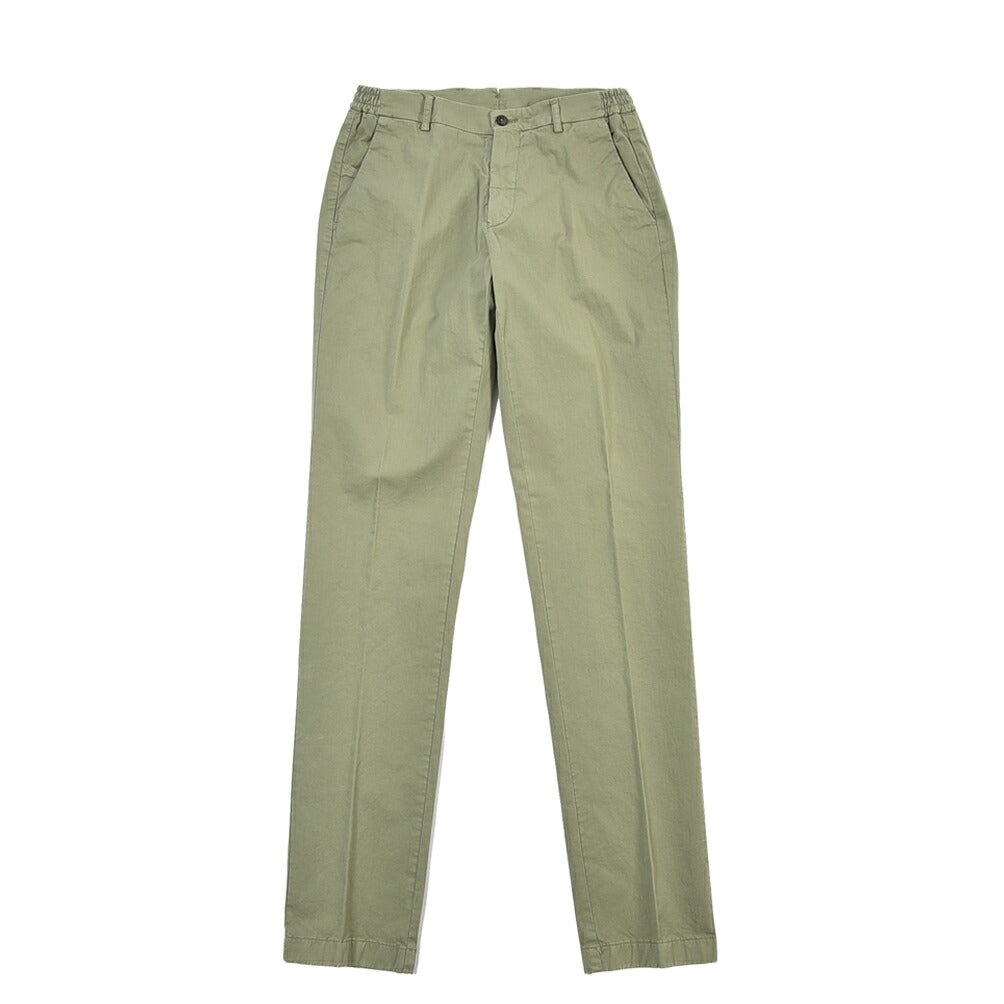 BERWICH “MORELLO ELAX-GD” ストレッチコットン ノータックチノパンツ