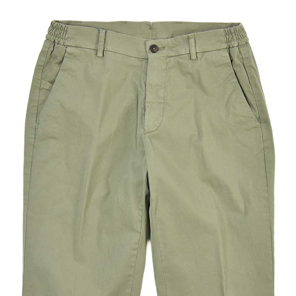 BERWICH “MORELLO ELAX-GD” ストレッチコットン ノータックチノパンツ