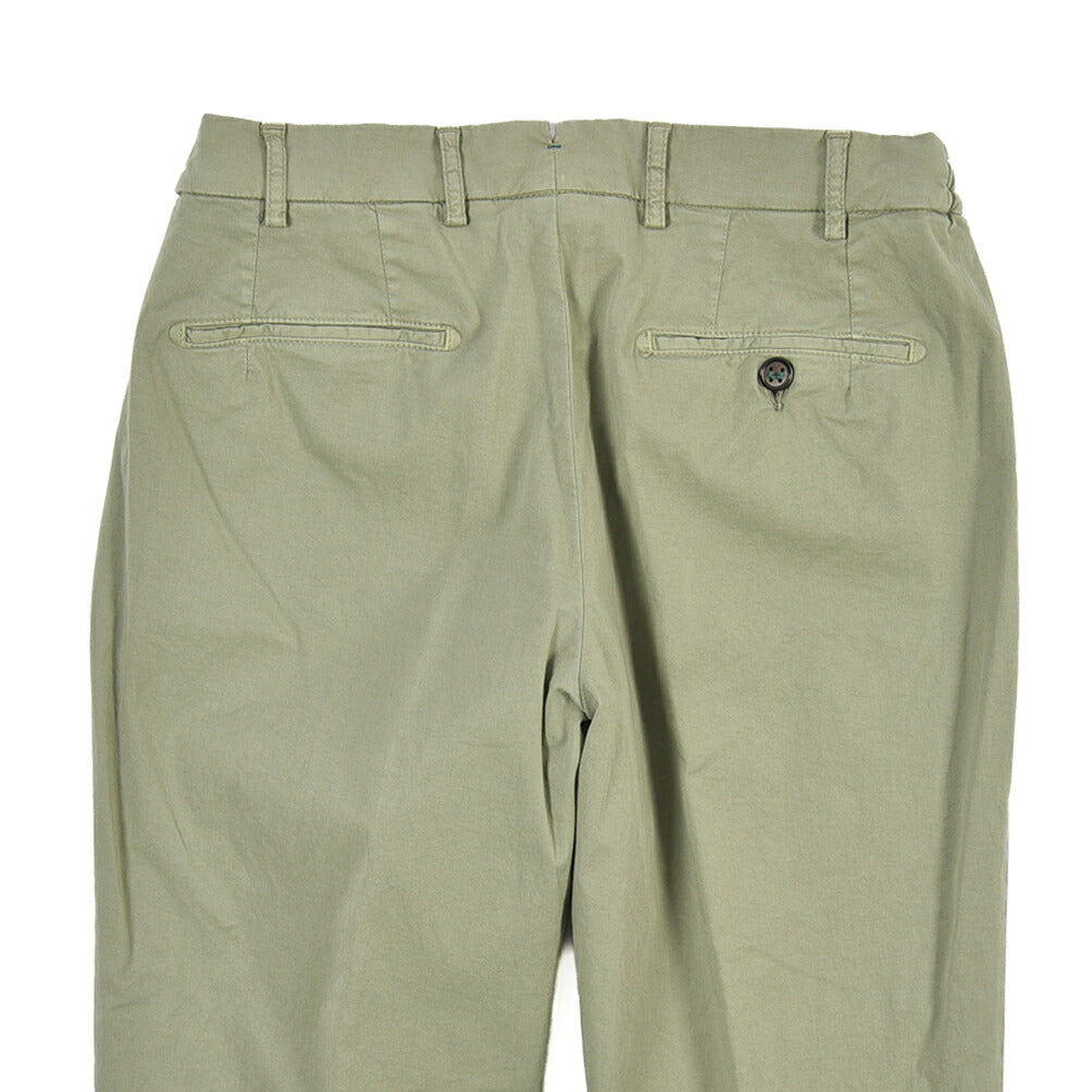 BERWICH “MORELLO ELAX-GD” ストレッチコットン ノータックチノパンツ