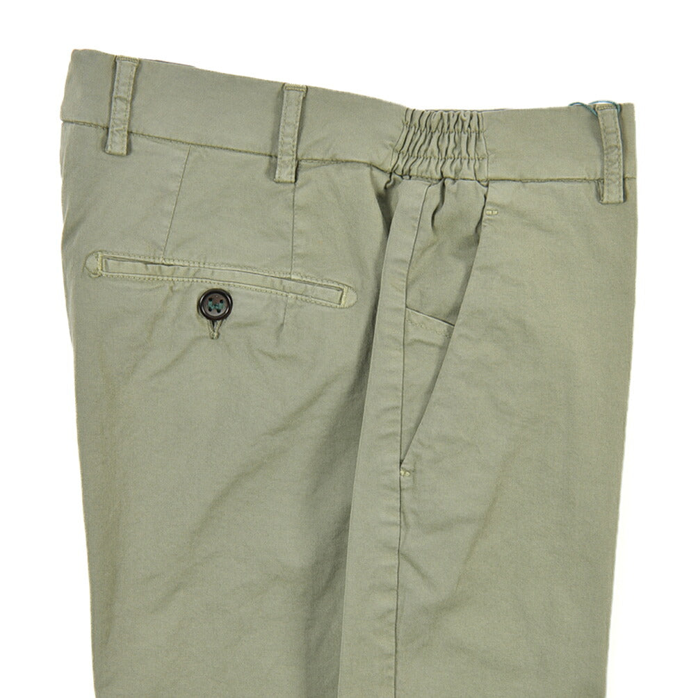 BERWICH “MORELLO ELAX-GD” ストレッチコットン ノータックチノパンツ