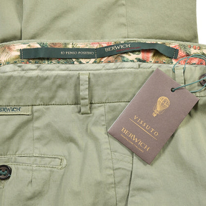 BERWICH “MORELLO-GD” ストレッチコットン ノータックチノパンツ
