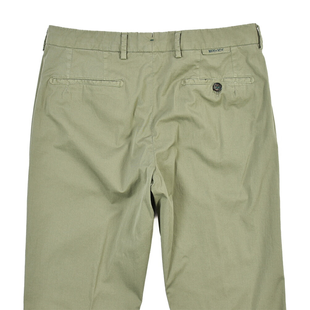 BERWICH “MORELLO-GD” ストレッチコットン ノータックチノパンツ