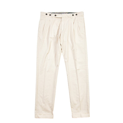BERWICH “BARBER LONG-GD” ストレッチコットン ツータックチノパンツ