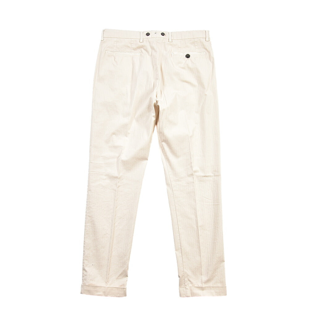 BERWICH “BARBER LONG-GD” ストレッチコットン ツータックチノパンツ