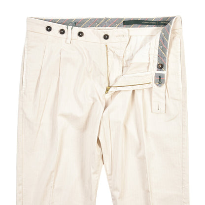 BERWICH “BARBER LONG-GD” ストレッチコットン ツータックチノパンツ