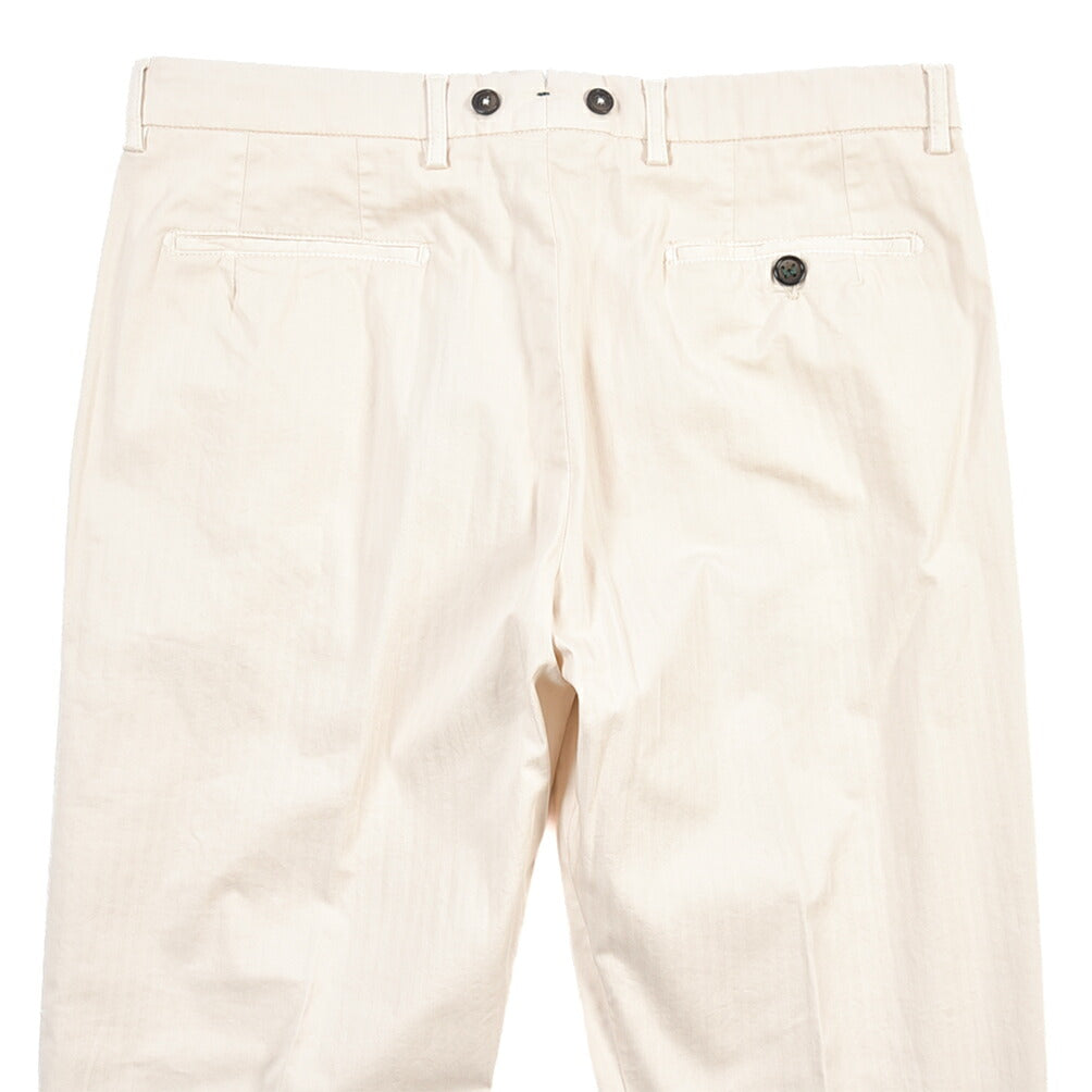 BERWICH “BARBER LONG-GD” ストレッチコットン ツータックチノパンツ