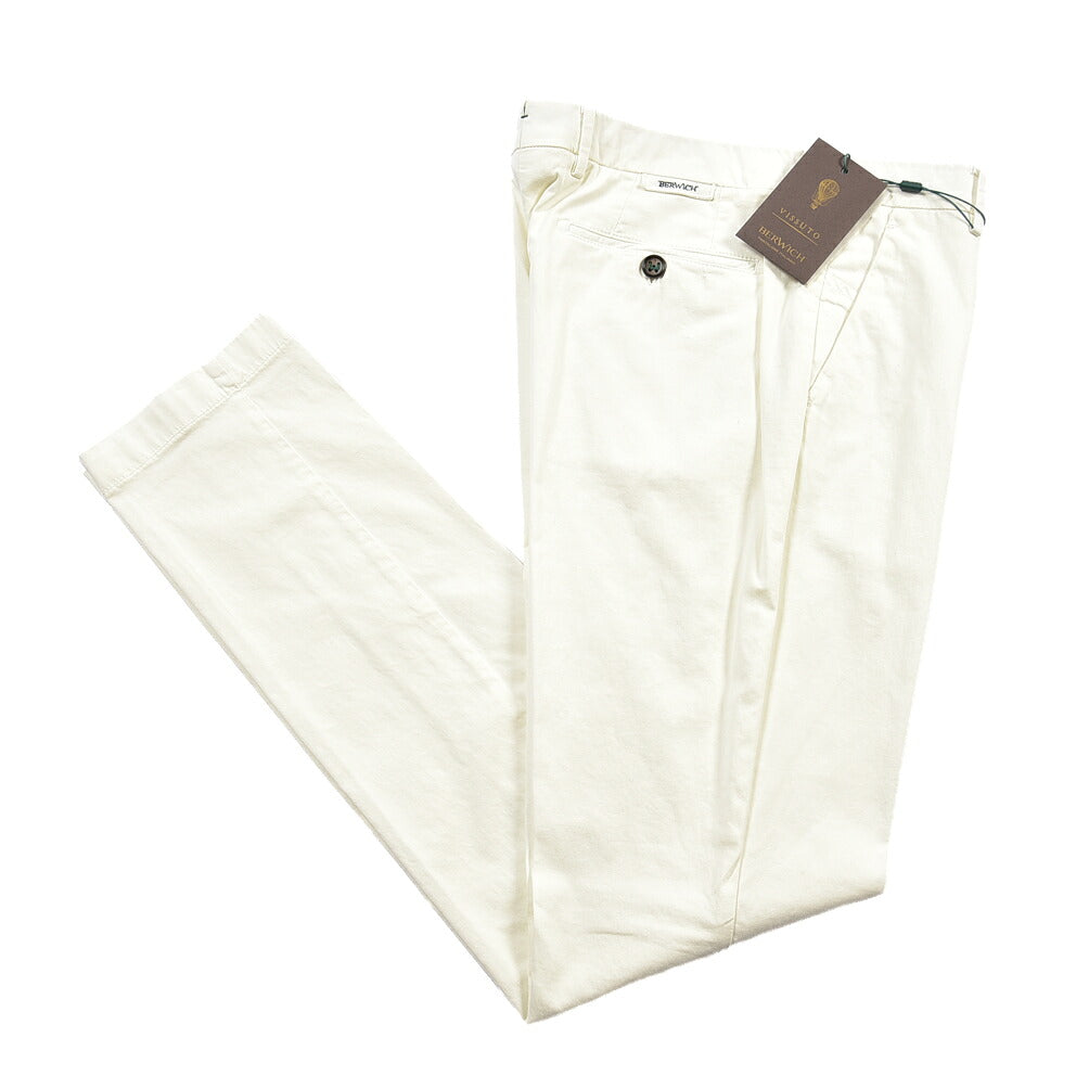 BERWICH “MORELLO-GD” ストレッチコットン ノータックチノパンツ
