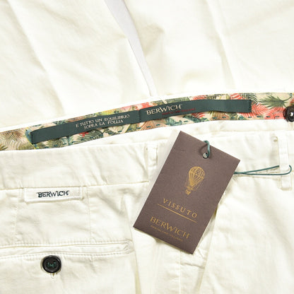 BERWICH “MORELLO-GD” ストレッチコットン ノータックチノパンツ
