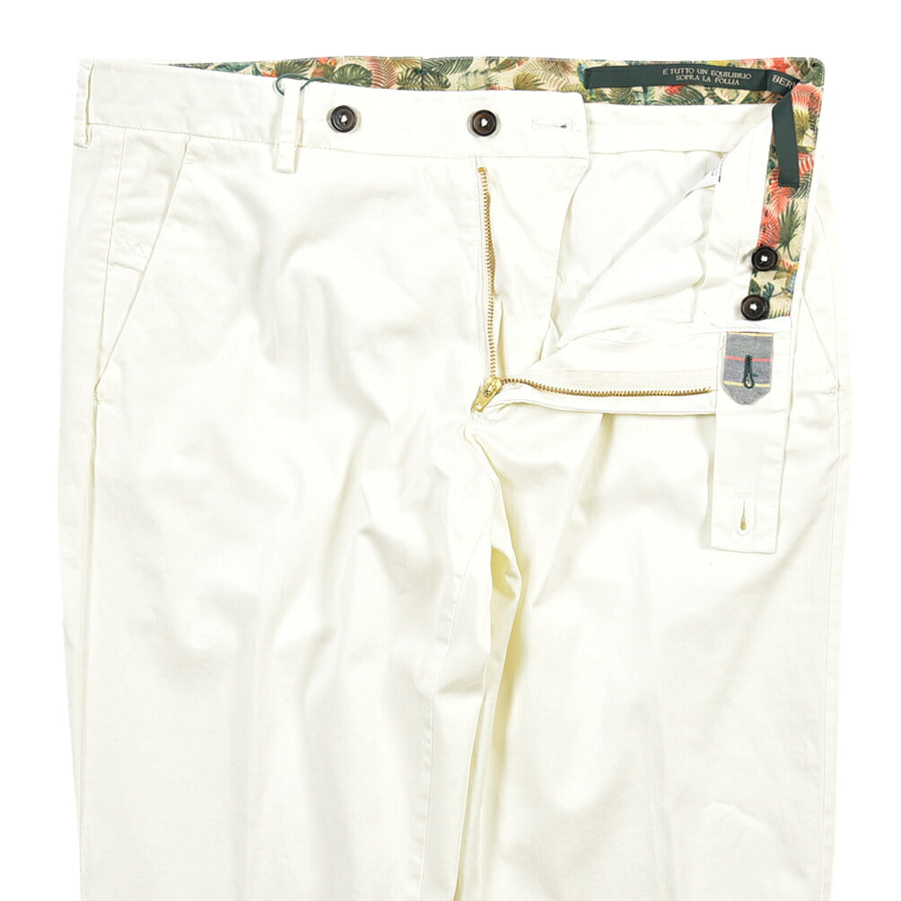 BERWICH “MORELLO-GD” ストレッチコットン ノータックチノパンツ