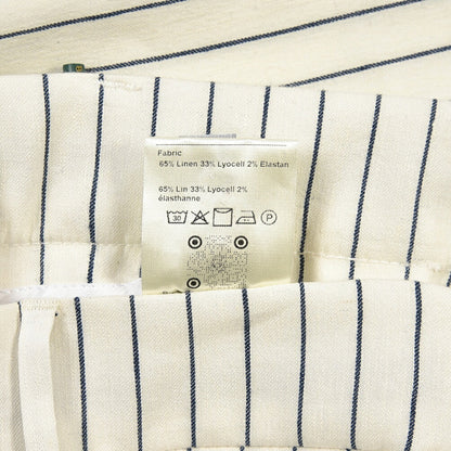 BERWICH “SPIAGGIA 1P” リネン混 ドローコード付きワンタックスラックス